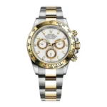 Swiss movement-Rolex Daytona Steel & Gold White Dial 116503-0001