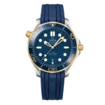 Omega Seamaster Diver 300m Yellow Gold & Steel Blue Dial 42mm Ref. 210.22.42.20.03.001