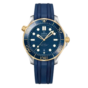 Omega Seamaster Diver 300m Yellow Gold & Steel Blue Dial 42mm Ref. 210.22.42.20.03.001