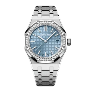 Audemars Piguet Royal Oak Selfwinding 50th Anniversary 37mm Ice Blue Dial Diamond Bezel Reference 15551ST.ZZ.1356ST.01