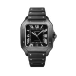 Cartier Santos Large Steel Black Dial Bracelet WSSA0039 39.8mm