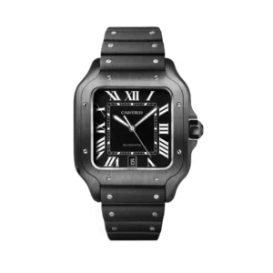 Cartier Santos Large Steel Black Dial Bracelet WSSA0039 39.8mm