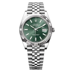Rolex Datejust 41'Mint Green' 126334-0028 Steel & White Gold
