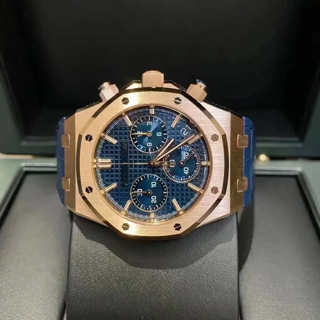 Audemars Piguet Royal Oak Chronograph Rose Gold Blue Dial 41mm Ref. 26240OR.OO.D315CR.02 - Image 3