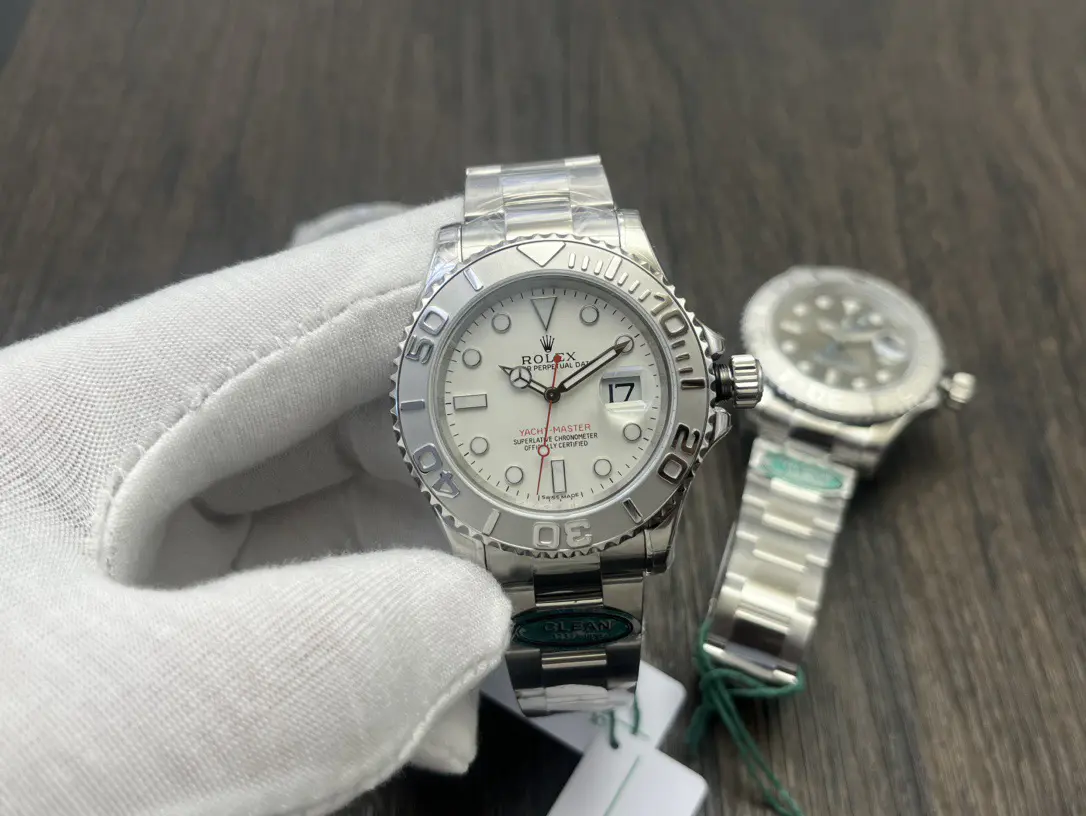 Rolex Yacht Master 1 Pure Silver ( Black & White Dial ) Stainless Steel 40mm - Image 2