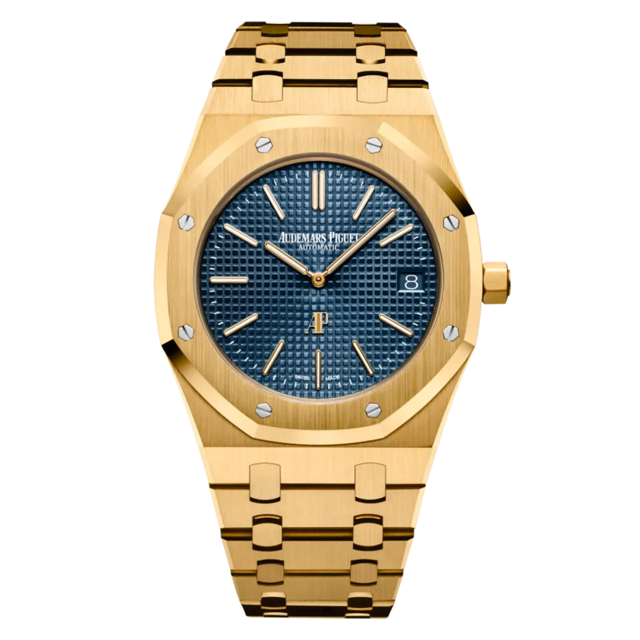 Audemars Piguet Royal Oak "Jumbo" Extra-Thin Yellow Gold Blue Dial 39mm Ref. 15202BA.OO.1240BA.01