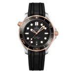 Omega Seamaster Diver 300m Rose Gold & Steel Black Dial 42mm