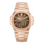 Swiss movement 1:1 super clone-Patek Philippe Nautilus Moon Phase Rose Gold Watch 5712/1R-001