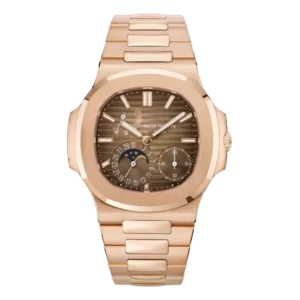 Swiss movement 1:1 super clone-Patek Philippe Nautilus Moon Phase Rose Gold Watch 5712/1R-001