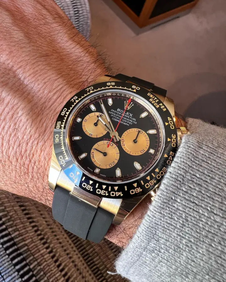 Swiss movement-Rolex Cosmograph Daytona M116518LN-0047 Black/Rubber Ø40mm - Image 6