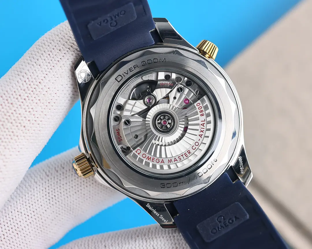 Omega Seamaster Diver 300m Yellow Gold & Steel Blue Dial 42mm Ref. 210.22.42.20.03.001 - Image 6