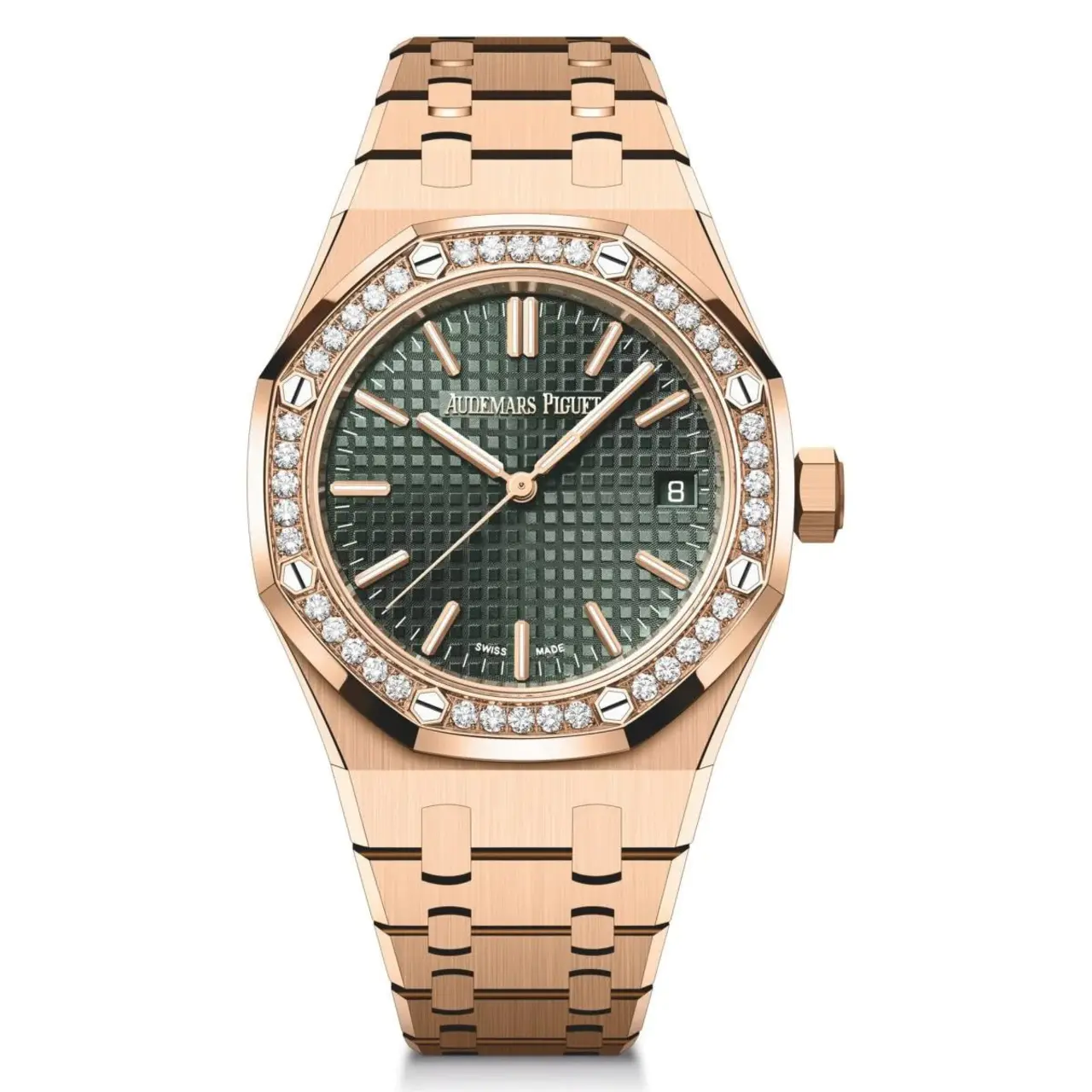 Audemars Piguet Royal Oak Rose Gold Green Dial 50TH ANNIVERSARY 37mm 15551OR.ZZ.1356OR.03