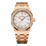 Audemars Piguet Royal Oak Rose Gold Diamond Silver Dial 34mm Ref. 77351OR.ZZ.1261OR.01
