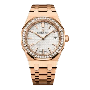 Audemars Piguet Royal Oak Rose Gold Diamond Silver Dial 34mm Ref. 77351OR.ZZ.1261OR.01