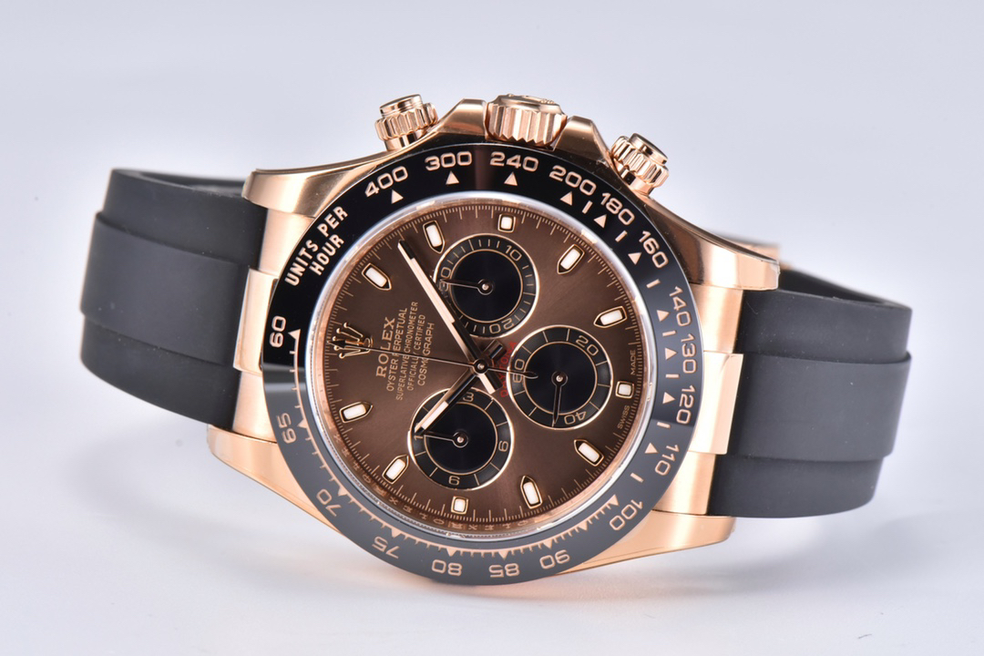 Swiss movement-Rolex Cosmograph Daytona Everose Gold Oysterflex M116515LN-0041 - Image 3