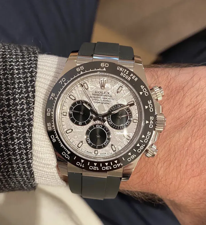 Swiss movement-Rolex Cosmograph Daytona White Gold Meteorite 116519LN-0038 - Image 10