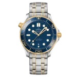 Omega Seamaster Diver 300m Yellow Gold & Steel Blue Dial 42mm Ref. 210.20.42.20.03.001