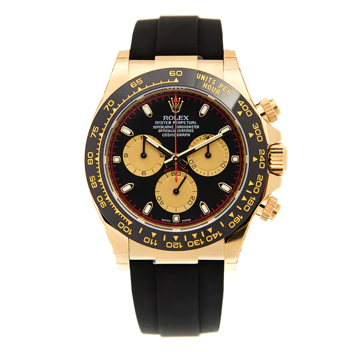 Swiss movement-Rolex Cosmograph Daytona M116518LN-0047 Black/Rubber Ø40mm