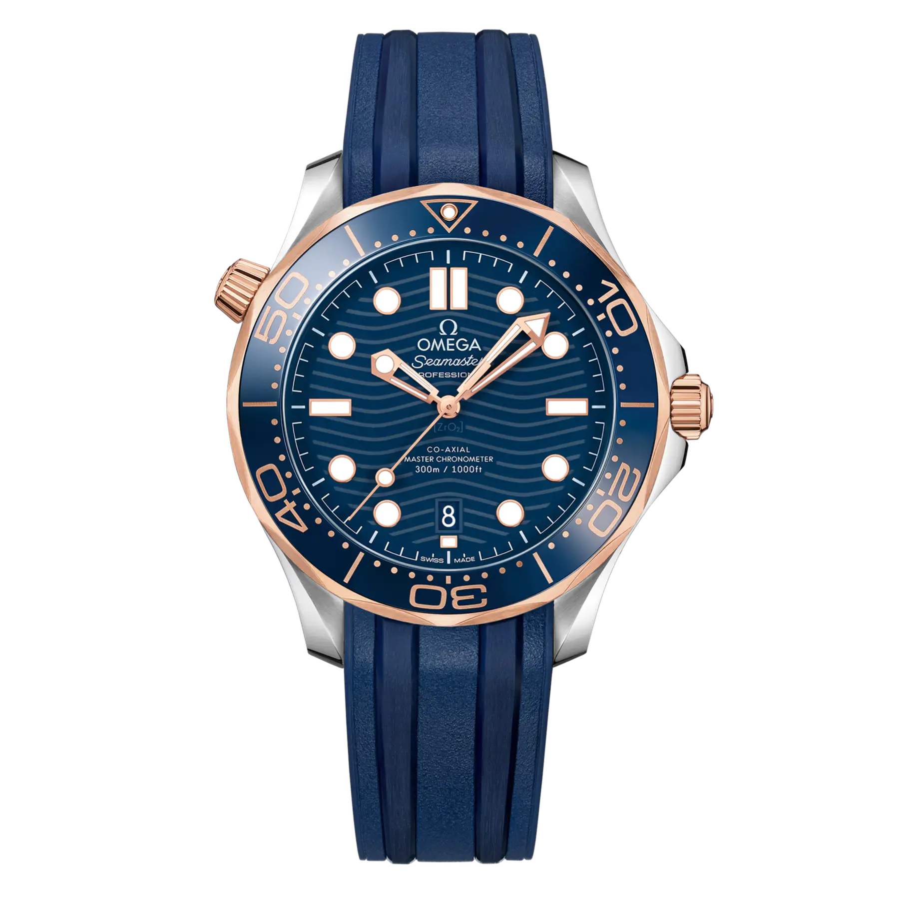 Omega Seamaster Diver 300m Rose Gold & Steel Blue Dial 42mm Ref. 210.22.42.20.03.002