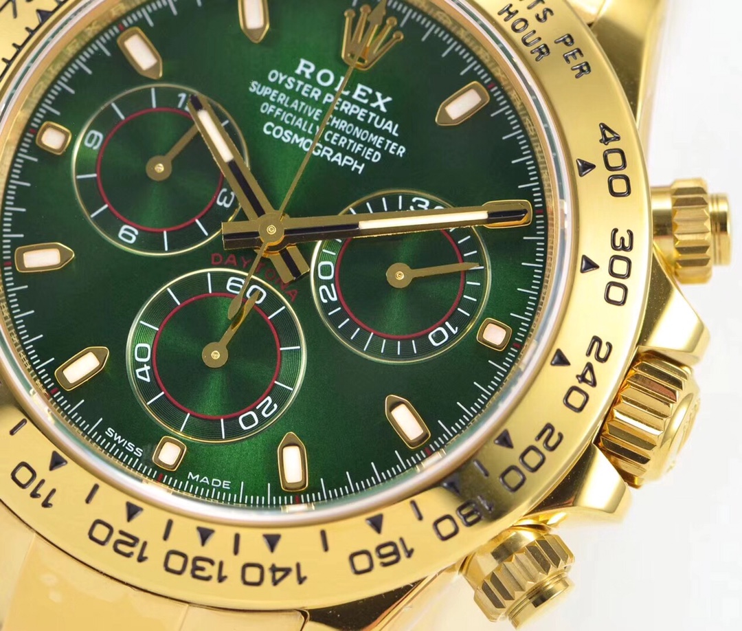 Swiss movement-Rolex Cosmograph Daytona Green Dial Watch 116508-0013 - Image 6