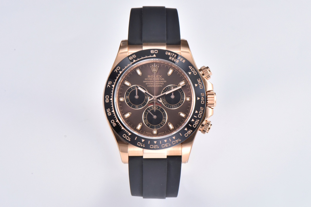 Swiss movement-Rolex Cosmograph Daytona Everose Gold Oysterflex M116515LN-0041 - Image 2
