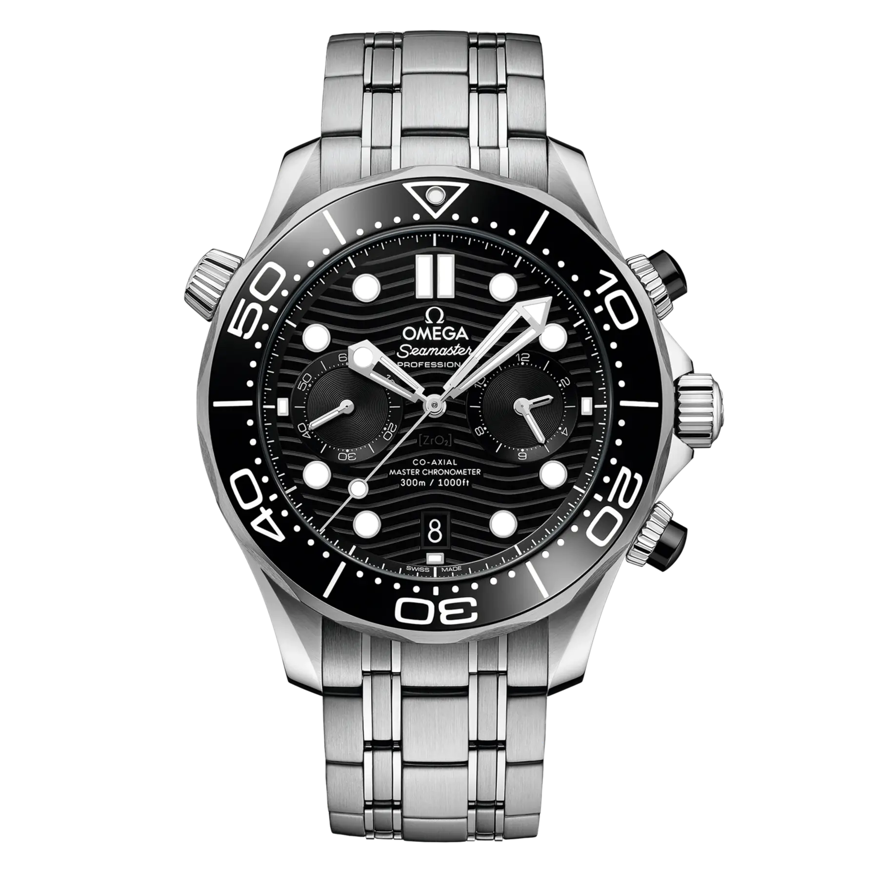 Omega Seamaster Diver 300m Steel Chronograph Black Dial 44mm Ref. 210.30.44.51.01.001