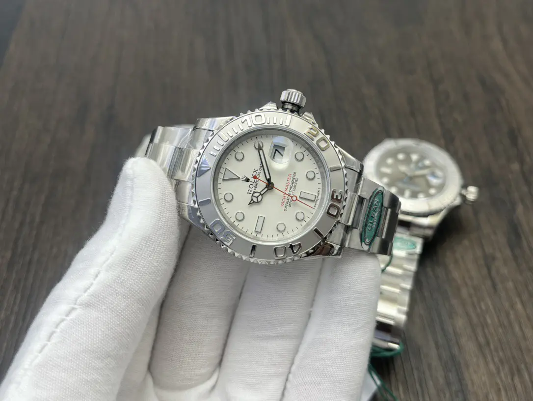 Rolex Yacht Master 1 Pure Silver ( Black & White Dial ) Stainless Steel 40mm - Image 4