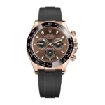 Swiss movement-Rolex Cosmograph Daytona Everose Gold Oysterflex M116515LN-0041