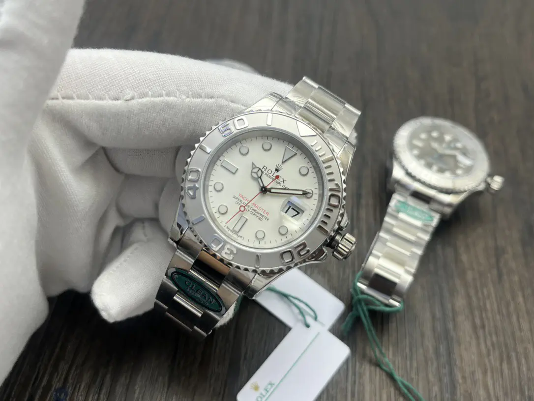 Rolex Yacht Master 1 Pure Silver ( Black & White Dial ) Stainless Steel 40mm - Image 3