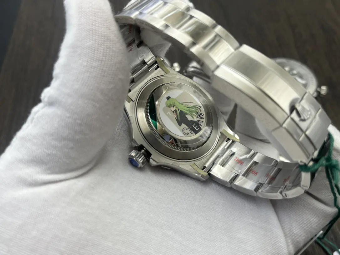 Rolex Yacht Master 1 Pure Silver ( Black & White Dial ) Stainless Steel 40mm - Image 6
