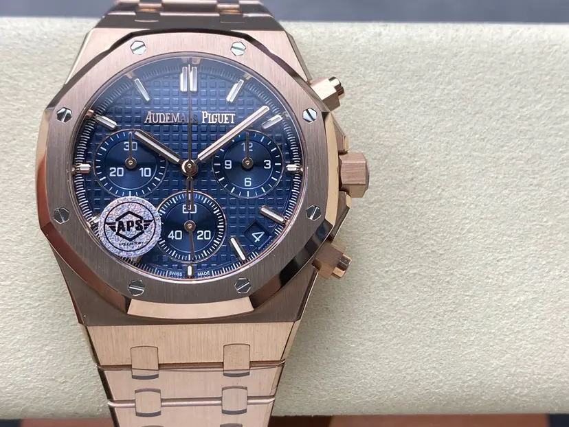 Audemars Piguet Royal Oak Chronograph Rose Gold Blue Dial 41mm Ref. 26240OR.OO.1320OR.05 - Image 2