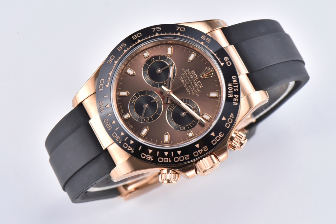 Swiss movement-Rolex Cosmograph Daytona Everose Gold Oysterflex M116515LN-0041 - Image 4