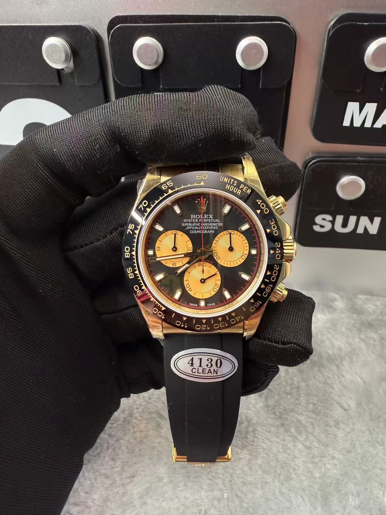 Swiss movement-Rolex Cosmograph Daytona M116518LN-0047 Black/Rubber Ø40mm - Image 2